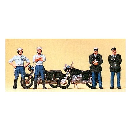 Set Gendarmerie française ( 2 motos BMW & 4 Gendarmes)