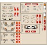 Planche de décalcomanie pour cabines de camions modernes