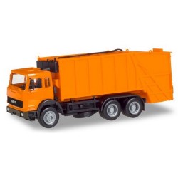 BRUDER - Camion poubelle 6x4 MAN TGS orange avec conteneurs jouet BRUDER -  1/