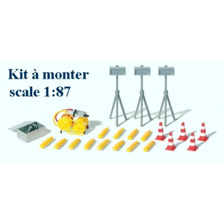 Set d'intervention : Projecteurs, cônes, groupe-électrogène et cisailles (en kit à monter)