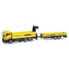 MAN TGS M camion + remorque plateau (nouvelle) & grue "B.A.S."