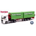 MB Actros Streamspace '18 2.5 + semi-remorque Hammar Porte Containers 2x20' “Buschheuer"