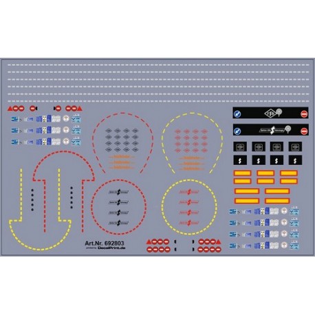 Planche de décalcomanies pour semi-remorque silo et citerne