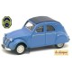 Citroen 2cv AZLP 1958 bleu glacier bâchée - bâche et sièges bleus