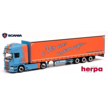 Scania R 13 TL + semi-remorque tautliner "MB Cargo"