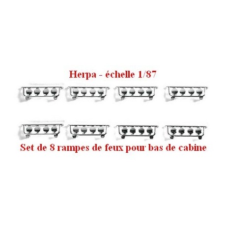 Set de 8 rampes de feux pour bas de cabine