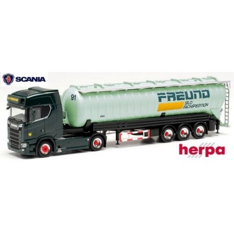 Scania CS20 HD + semi-remorque silo ADR 60 m3 "Freund"