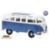 VW T1b Samba minibus avec voussoirs bleu et blanc (1960)