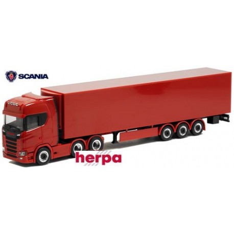 Scania CS 20 HD 6x2 + semi-remorque frigorifique rouge rubis (sans marquage)