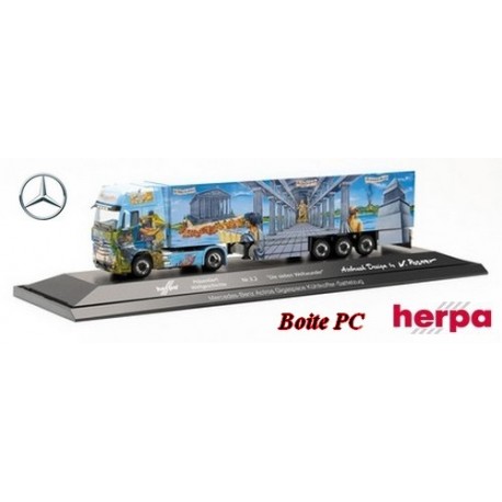 MB Actros Giga '18 + semi-remorque frigorifique "Herpa Weltgeschichte Nr. 3.2, Schumacher“ - PC