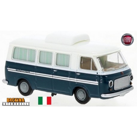 Fiat 238 Camping-car (1966) bleu foncé et blanc