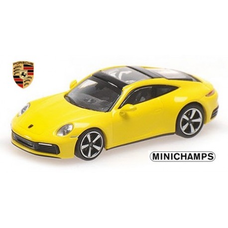 Porsche 911 Carrera 4S coupé (992 de 2019) jaune racing