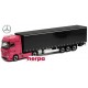 MB Actros Giga '18 (rose) + semi-remorque tautliner noire