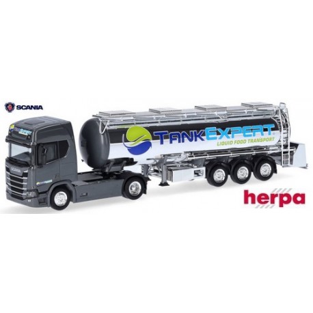 Scania CR 20 HD + semi-remorque citerne chromée "Tank Expert" (Pologne)