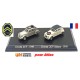 Set de 2 Citroen 2cv  : grise à toit ouvert (1949) - sahara (1958)  - Universal Hobby