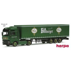 Man TGA XXL + semi-remorque tautliner "Bitburger"