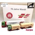 Set 70 Jahre Wandt Spedition : Büssing LU 11 camion + rqe & Man TGX XXL 8x4 + semi-rqe bâchée 4 essieux