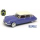 Citroen DS 19 berline (1959) bleu delphinium & toit blanc (sold out by Norev)