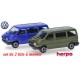 Set de 2 VW T4 Caravelle vert olive et bleu foncé - kit à monter