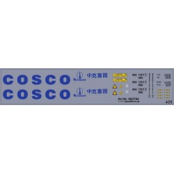 Planche de décalcomanie pour contanier 40' "Cosco"