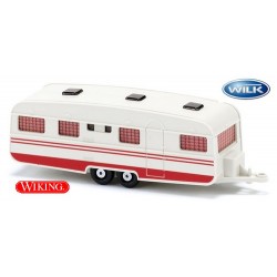 Caravane Wilk 630 à 2 essieux (longueur 80 mm avec le timon) - sold out by Wiking