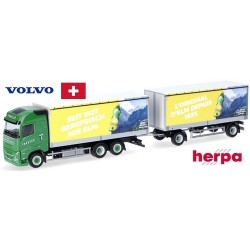 Volvo FH GL 20 camion + remorque fourgon "Traveco - L'original d'Elm depuis 1927" (CH)