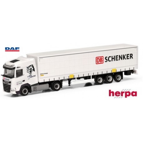 Daf XG + semi-remorque tautliner "DB - Schenker"