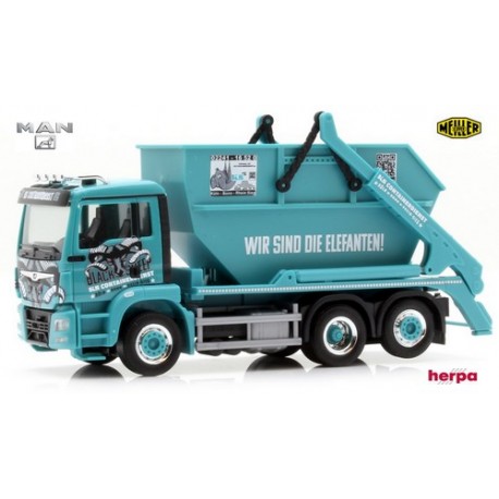 Man TGS M E6 camion Porte benne déposable Meiller "KS Containerdienst/Black Sheep"