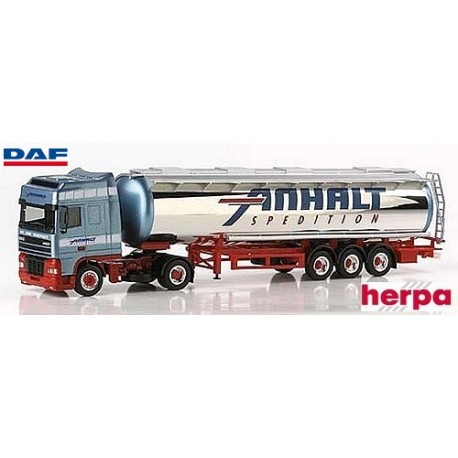 Daf XF 95 SSC + semi-remorque citerne Gofa chromée "Spedition Anhalt"