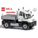 MB Unimog U 430 blanc à plateau court gris alu - kit à monter