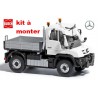 MB Unimog U 430 blanc à plateau court gris alu - kit à monter