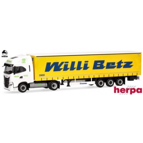 Iveco S-Way LNG + semi-remorque tautliner "Willi Betz" - sold out by Herpa