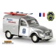 Citroen 2cv fourgonnette AZU 61 "Equipe de France Grenoble 1938" (avec 6 skis) - sold out by Brekina