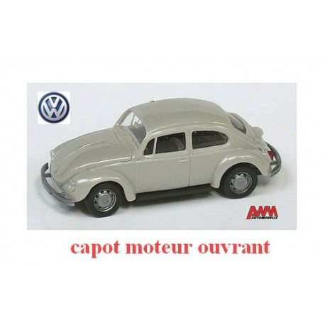 VW Cox (1972) blanc gris - capot moteur ouvrant