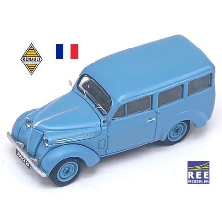 Renault Juvaquatre familiale vitrée (1938) bleu céladon