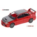 Mitsubishi Lancer Evolution IX (2005) rouge "toit et capot Carbone"