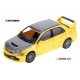 Mitsubishi Lancer Evolution IX (2005) jaune "toit et capot Carbone"