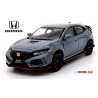 Honda Civic 10 Type R (2017) grise avec filets et parements rouges