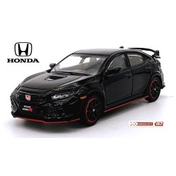 Honda Civic 10 Type R (2017) noire avec filets et parements rouges