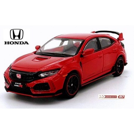 Honda Civic 10 Type R (2017) rouge avec filets et parements rouges