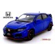 Honda Civic 10 Type R (2017) bleu foncé avec filets et parements rouges