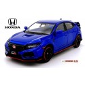 Honda Civic 10 Type R (2017) bleu foncé avec filets et parements rouges