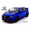 Honda Civic 10 Type R (2017) bleu foncé avec filets et parements rouges