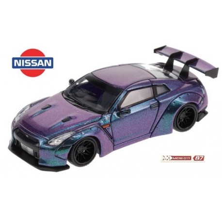 Nissan GT-R35 Supercar (version 2014) vert lila effet caméléon avec jantes noires