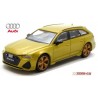 Audi RS6 Avant (2019) jaune curry métallisé avec jantes dorées