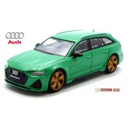 Audi RS6 Avant (2019) vert jaune avec jantes dorées