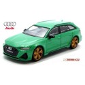 Audi RS6 Avant (2019) vert jaune avec jantes dorées