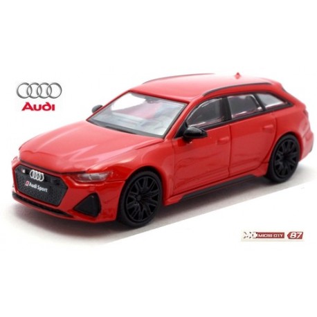 Audi RS6 Avant (2019) rouge avec jantes noires