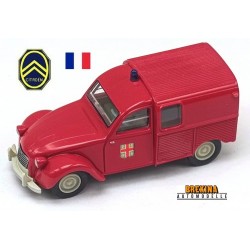 Citroen 2cv fourgonnette AZU 61"Sapeurs Pompiers Clermont-Ferrand" - sold out by Brekina