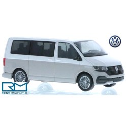 VW T6.1 minibus gris clair et blanc